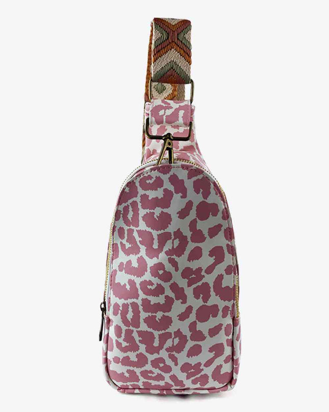 Printed PU Leather Sling Bag