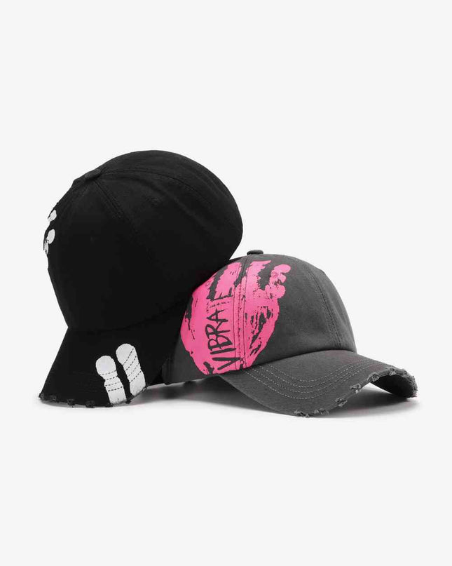 VIBRA Graphic Distressed Adjustable Baseball Cap