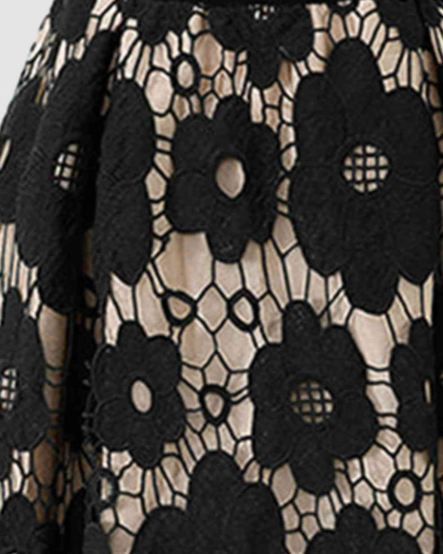 Floral Lace A-Line Skirt