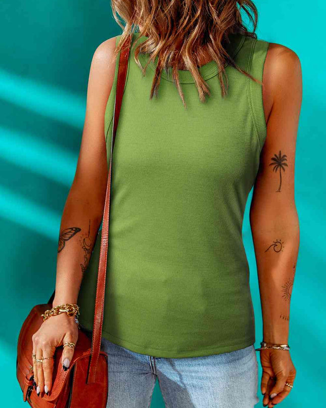 Round Neck Sleeveless Tank