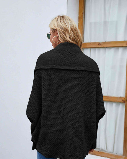 Open Front Long Sleeve Cardigan