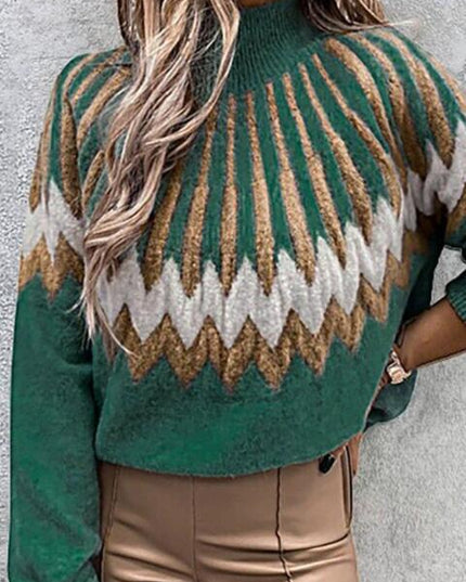 Mock Neck Long Sleeve Sweater