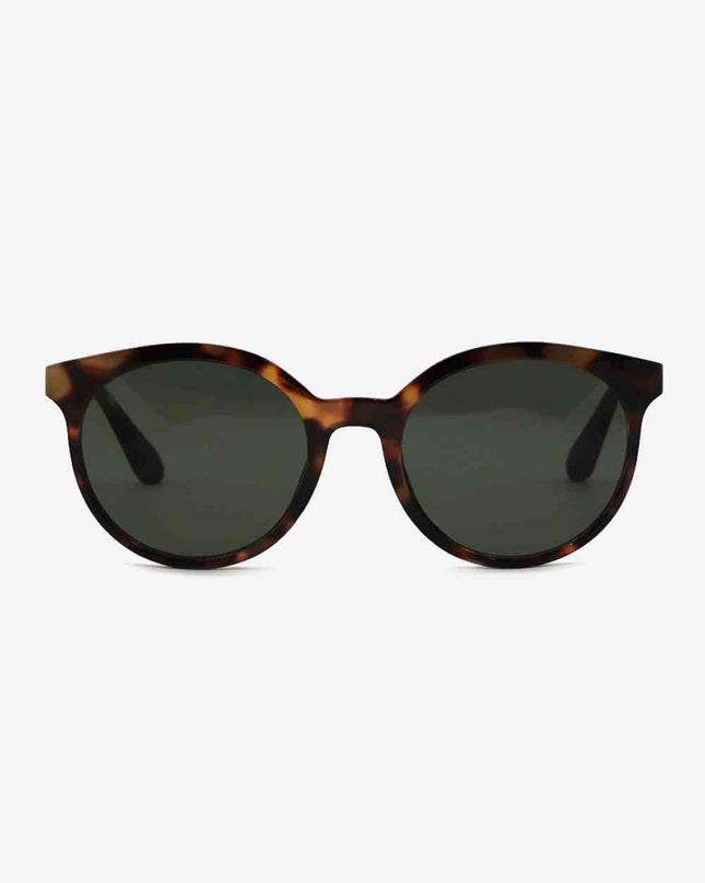 Tortoiseshell Round Polycarbonate Sunglasses