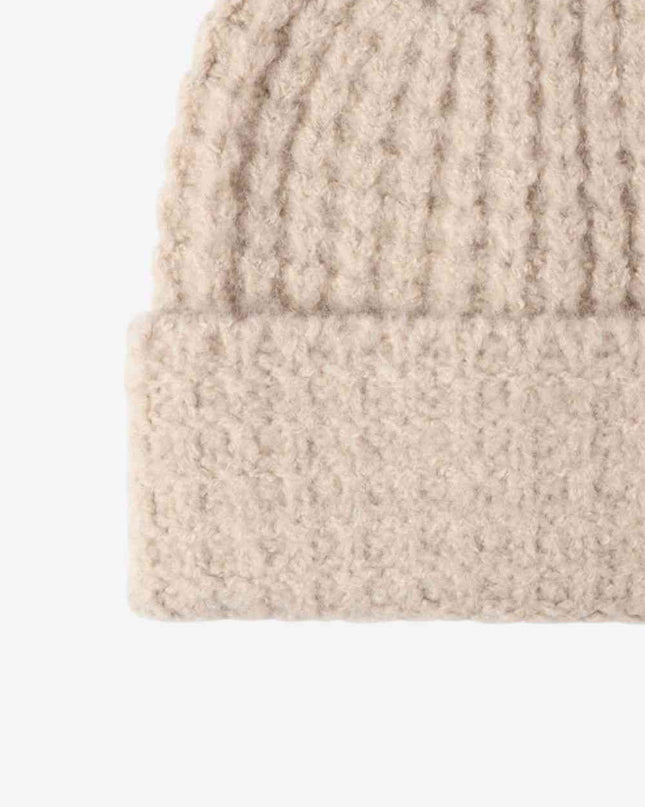 Waffle-Knit Cuff Beanie