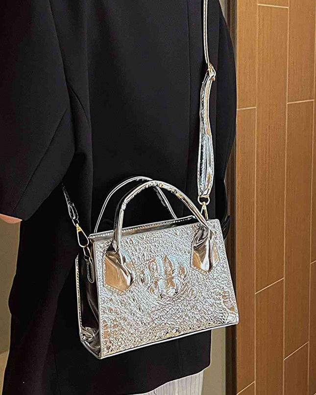Textured PU Leather Crossbody Bag