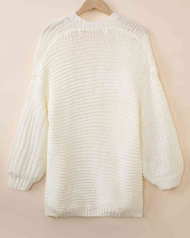 Open Front Longline Cardigan