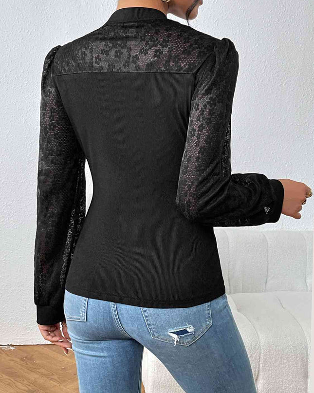 Mock Neck Long Sleeve Top