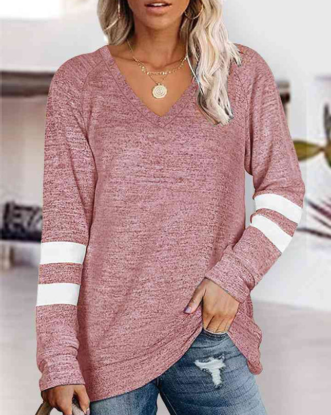 V-Neck Raglan Sleeve T-Shirt