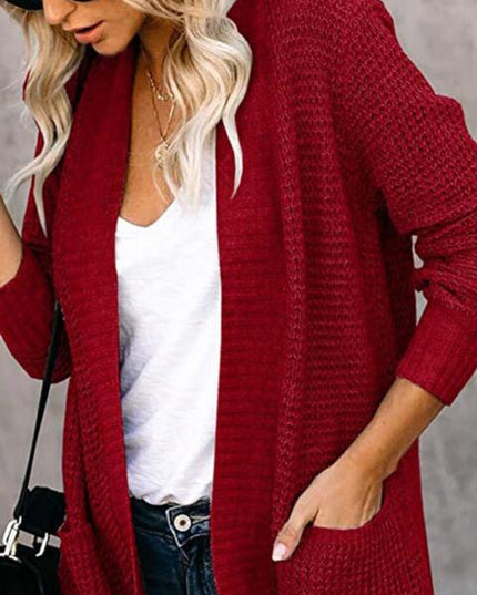 Open Front Long Sleeve Cardigan