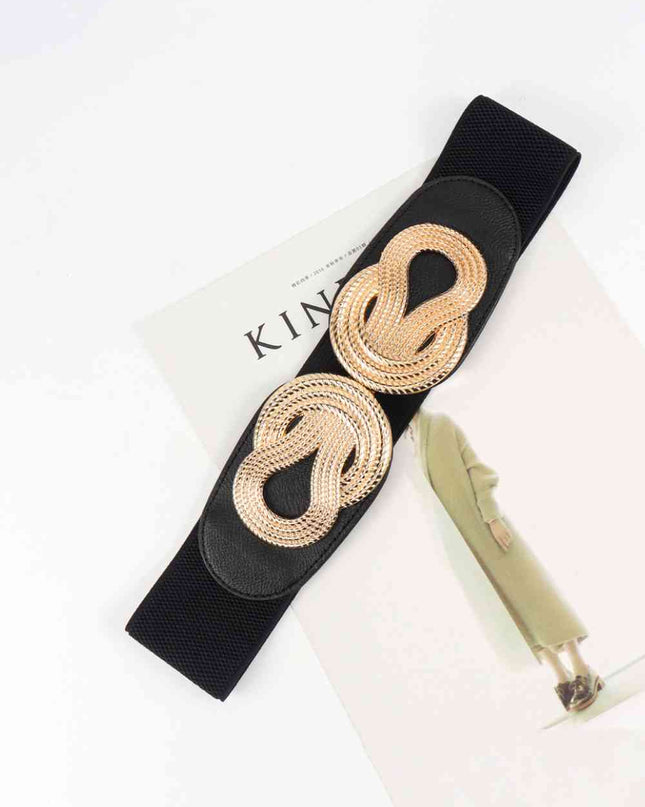Twisted Alloy Buckle Wide Belt