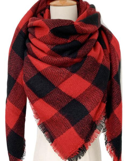 Plaid Imitation Cashmere Scarf
