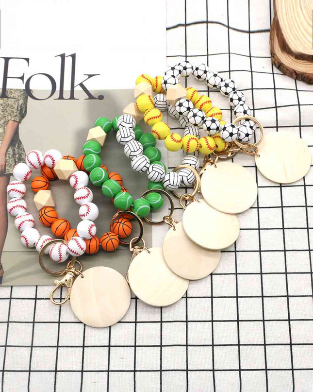 Assorted 4-Pack Wristlet Bead Key Chain