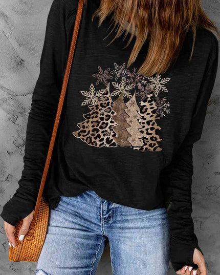 Christmas Tree Graphic Long Sleeve T-Shirt