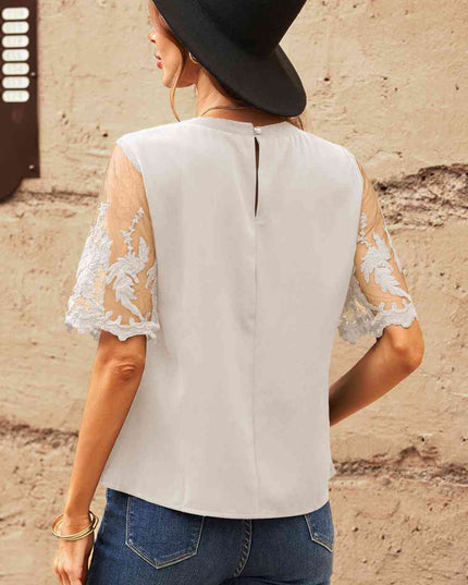 Half Sleeve Round Neck Blouse
