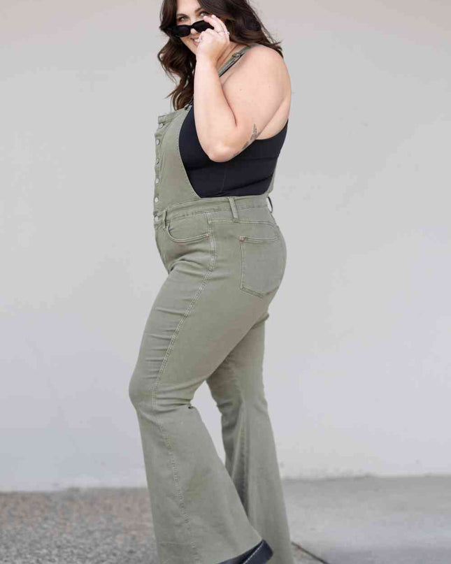 Judy Blue Full Size Kelsey Flare Tummy Control Overalls