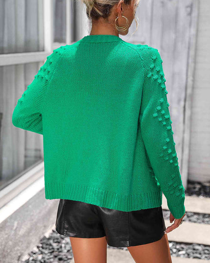 Open Front Long Sleeve Cardigan