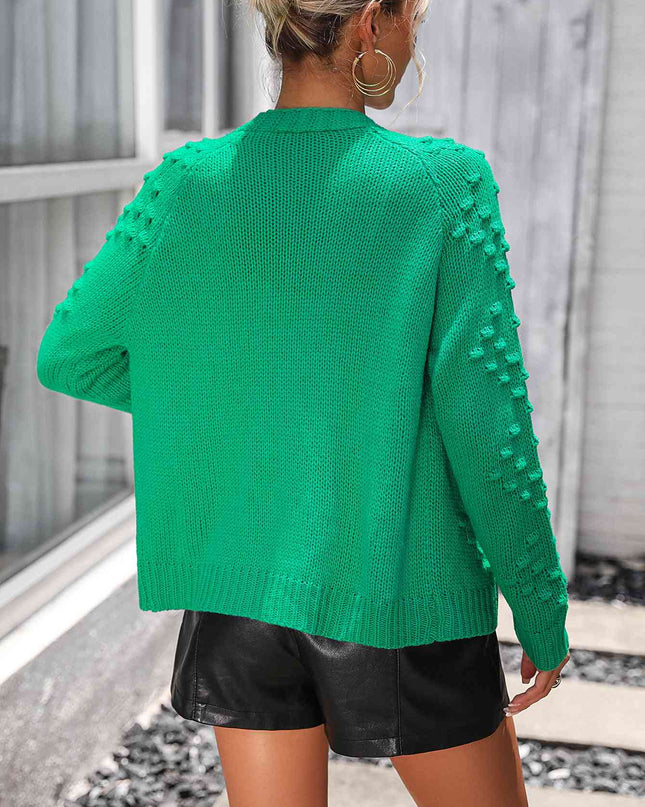 Open Front Long Sleeve Cardigan