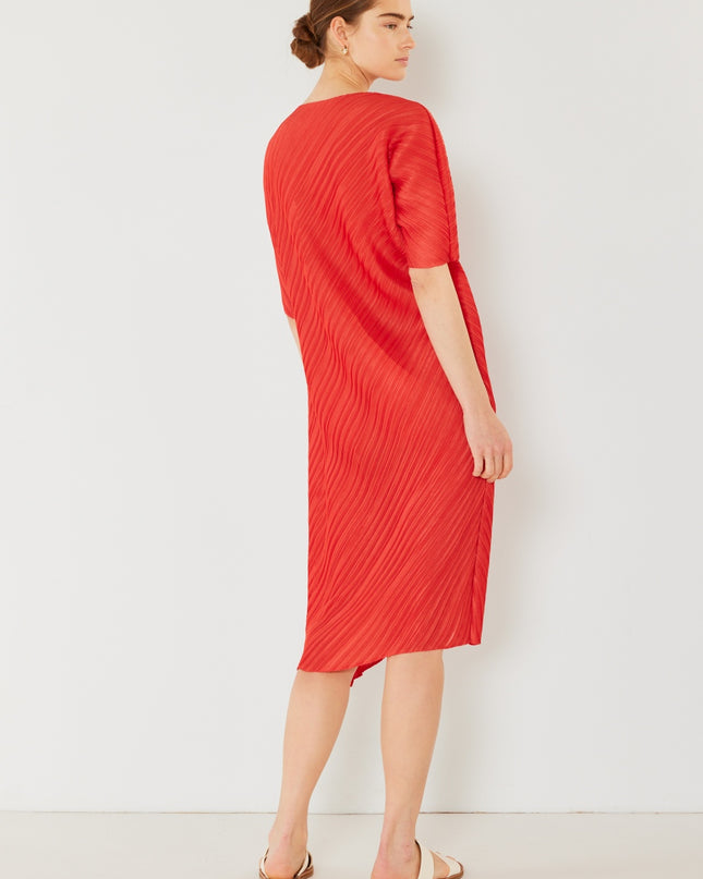 Marina West Swim Pleated Dolman Sleeve Dress