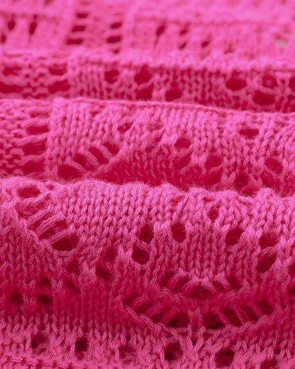 Openwork Button Down Cardigan