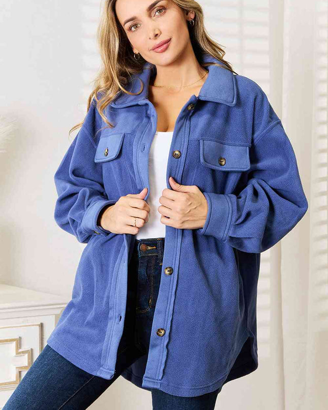 Heimish Cozy Girl Full Size Button Down Shacket