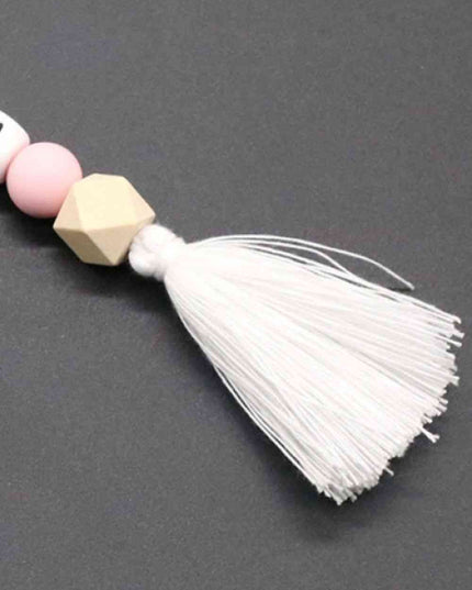 Assorted 2-Pack Mama Beaded Tassel Keychain