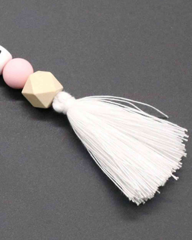 Assorted 2-Pack Mama Beaded Tassel Keychain
