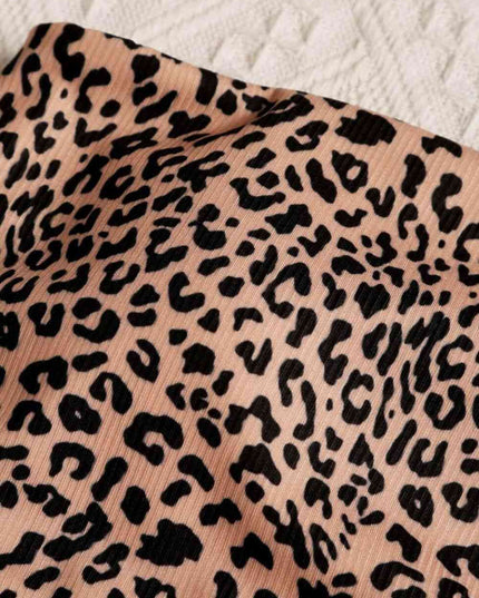 Leopard Swim Tube Top and Swim Bottoms Set
