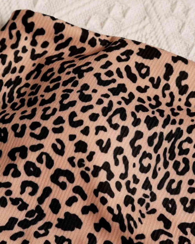 Leopard Swim Tube Top and Swim Bottoms Set