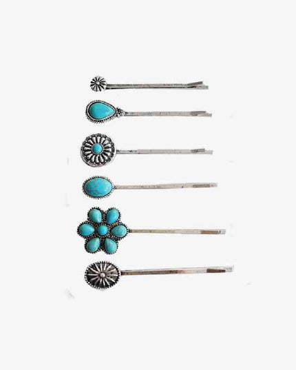 Turquoise Alloy Hairpin