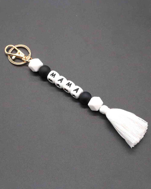 Assorted 2-Pack Mama Beaded Tassel Keychain