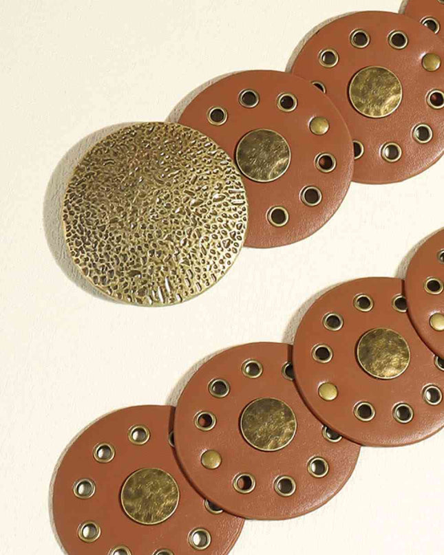 Round Shape PU Leather Belt