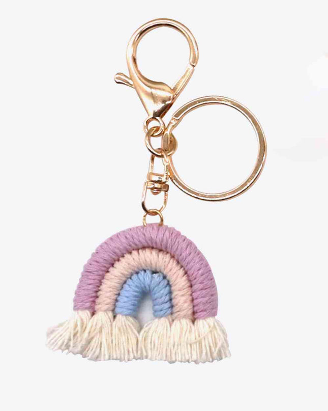 Assorted 4-Pack Rainbow Fringe Keychain