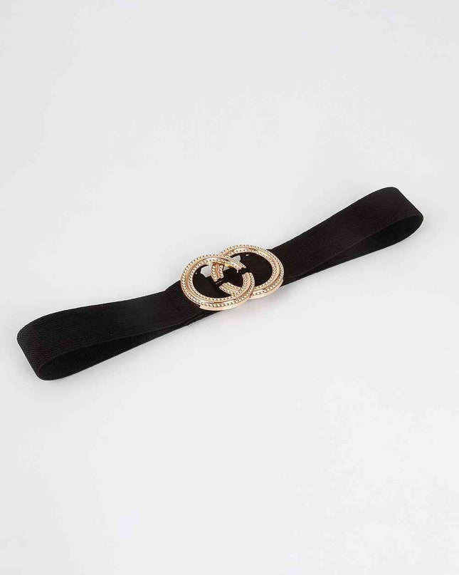 Double Hoop Buckle Elastic Belt