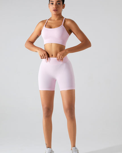 Crisscross Spaghetti Strap Active Cami