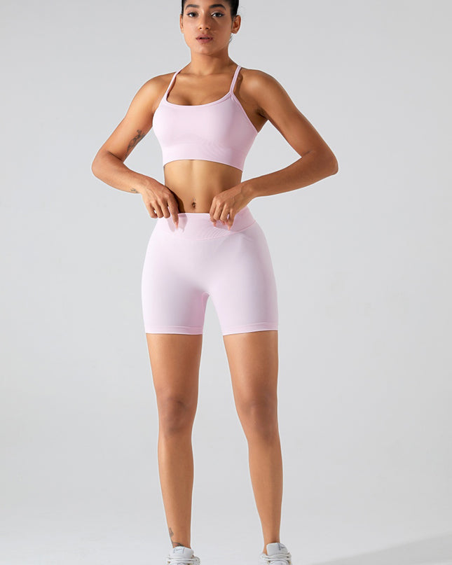 Crisscross Spaghetti Strap Active Cami