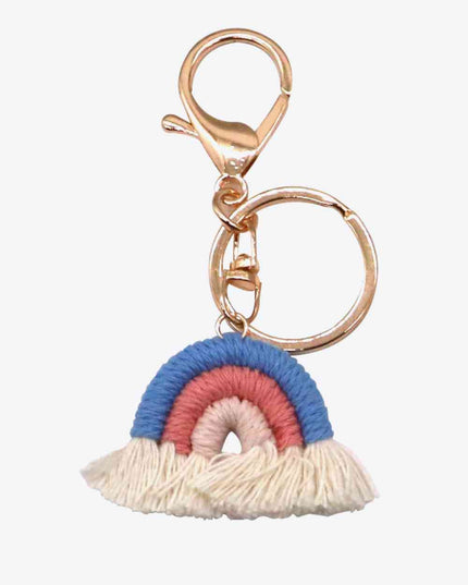 Assorted 4-Pack Rainbow Fringe Keychain