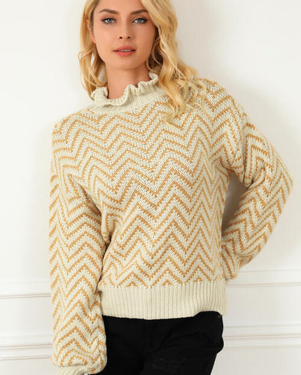 Mock Neck Drop Shoulder Sweater