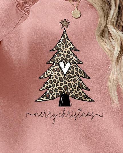 Christmas Tree Graphic Long Sleeve Sweatshirt