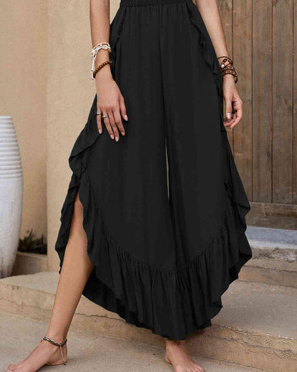 Ruffle Trim Long Pants