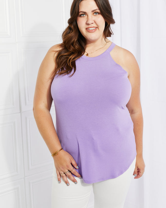 Zenana Sweet & Simple Full Size Halter Neck Tank