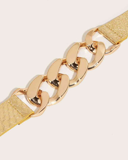 Chain Detail PU Belt