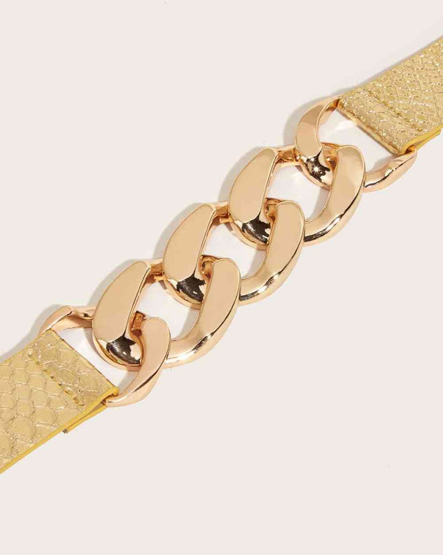 Chain Detail PU Belt