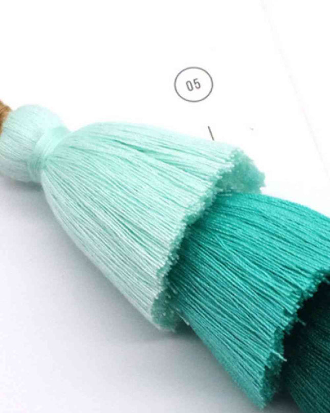 Assorted 4-Pack Multicolored Fringe Keychain