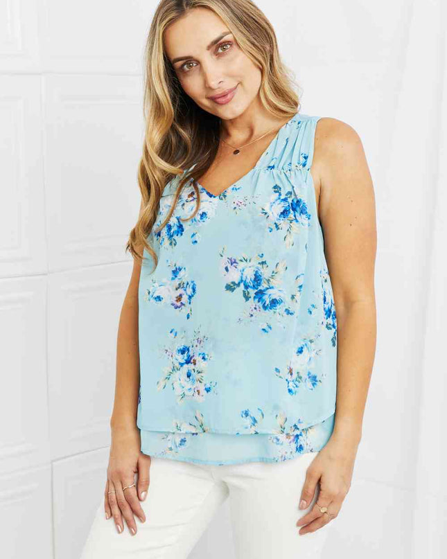 Sew In Love Off To Brunch Full Size Floral Tank Top