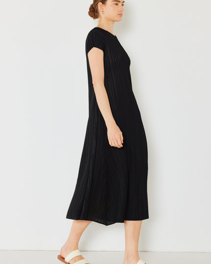 Marina West Swim Pleated Cap Sleeve A-Line Dress