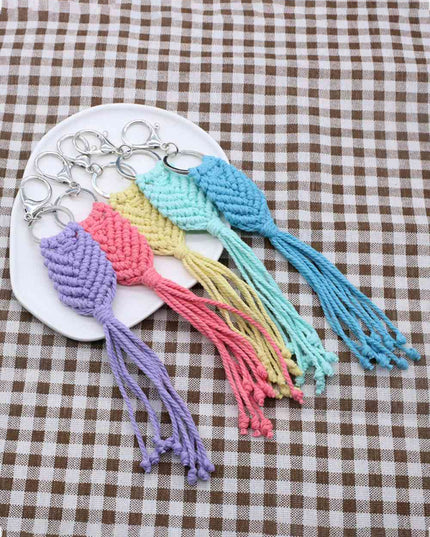 Assorted 4-Pack Handmade Fringe Keychain