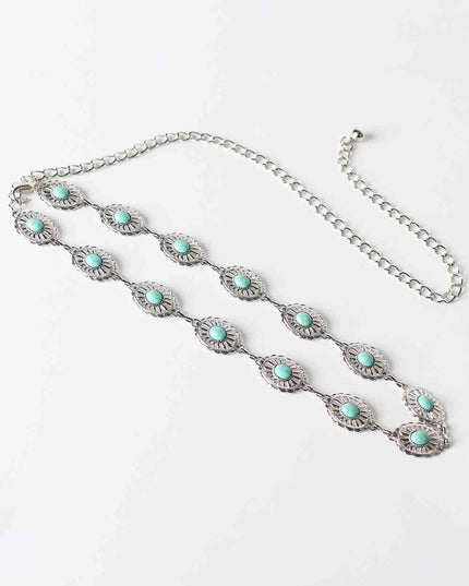 Contrast Lobster Clasp Alloy Chain Belt