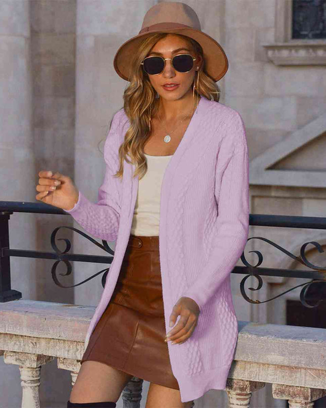Open Front Long Sleeve Cardigan
