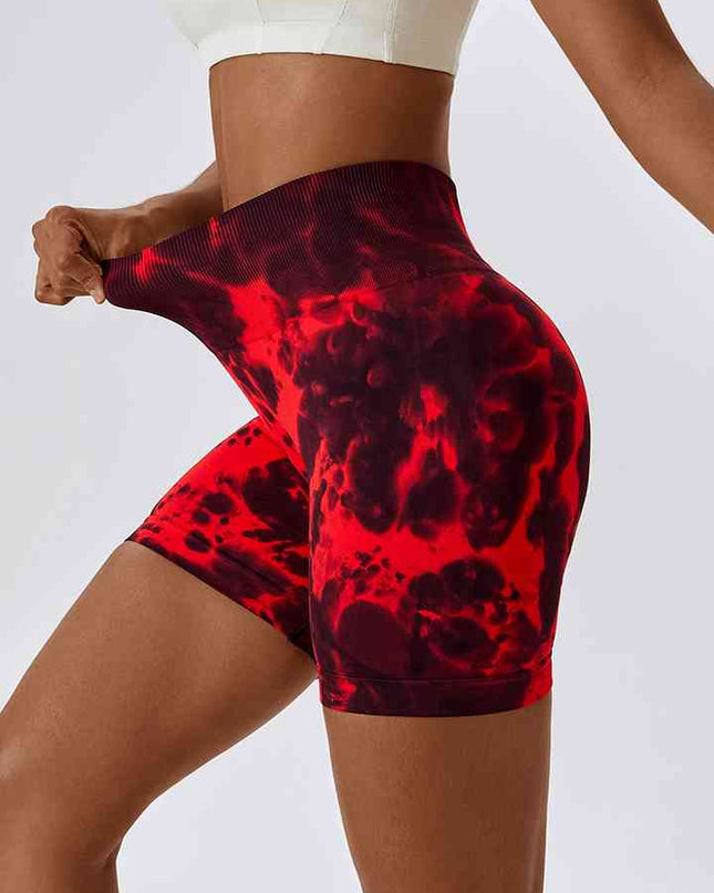 Tie Dye Wide Waistband Sports Shorts