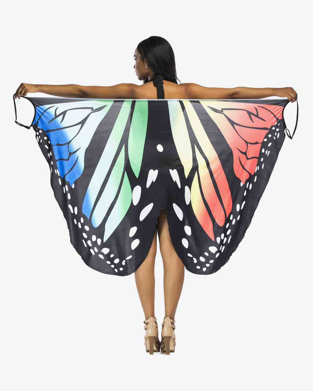 Butterfly Spaghetti Strap Cover Up
